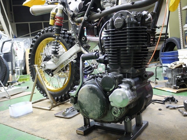 ヤマハ・ＴＴ５００、作業 再開致しました。その②。